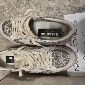 Golden Goose Women's Silver Glitter Sneakers